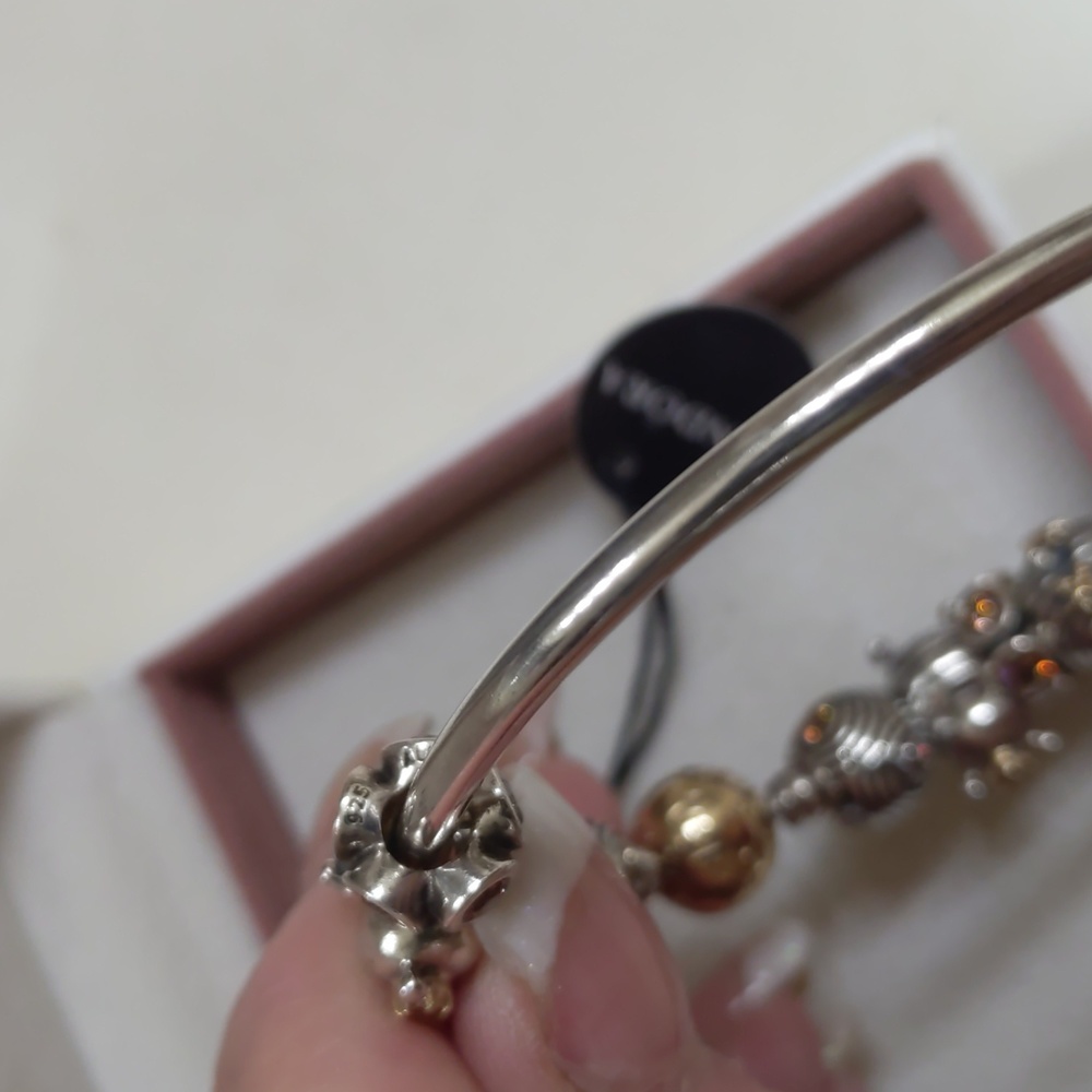 Pandora Two Tone Bangle - Picture 5 of 6
